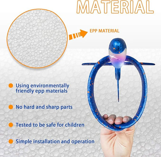 33/50CM Flash Glider Foam Plane – Hand-Thrown Light-Up Inertial Airplane for Outdoor Fun